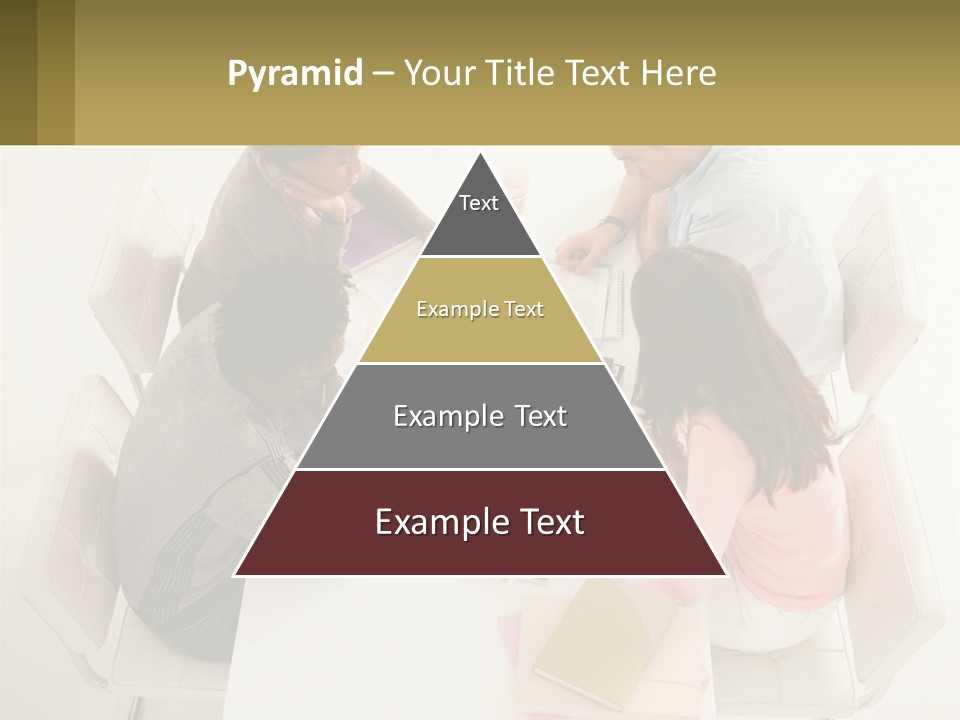 A Group Of People Sitting Around A White Table PowerPoint Template