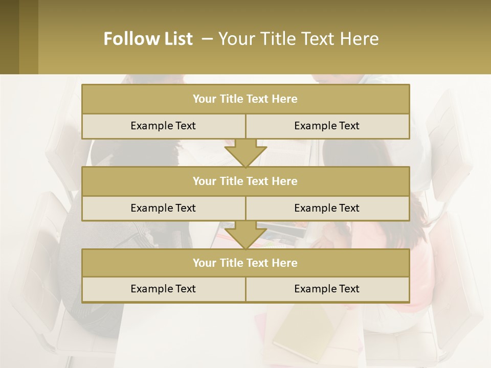 A Group Of People Sitting Around A White Table PowerPoint Template