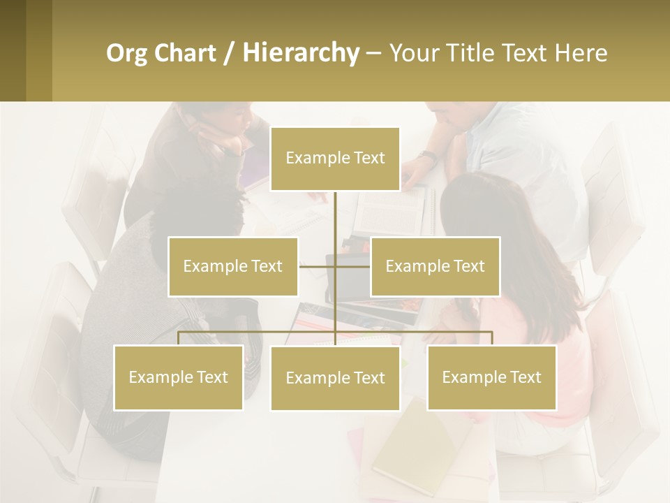 A Group Of People Sitting Around A White Table PowerPoint Template