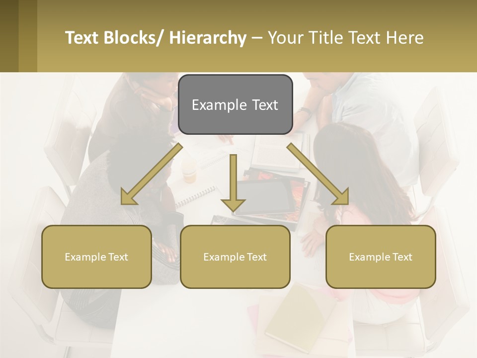 A Group Of People Sitting Around A White Table PowerPoint Template