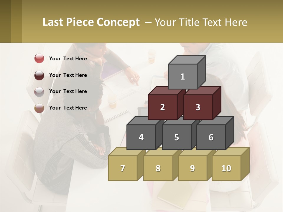 A Group Of People Sitting Around A White Table PowerPoint Template