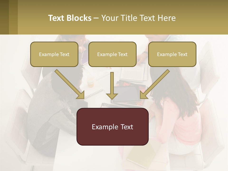 A Group Of People Sitting Around A White Table PowerPoint Template