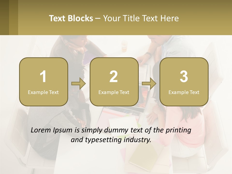 A Group Of People Sitting Around A White Table PowerPoint Template