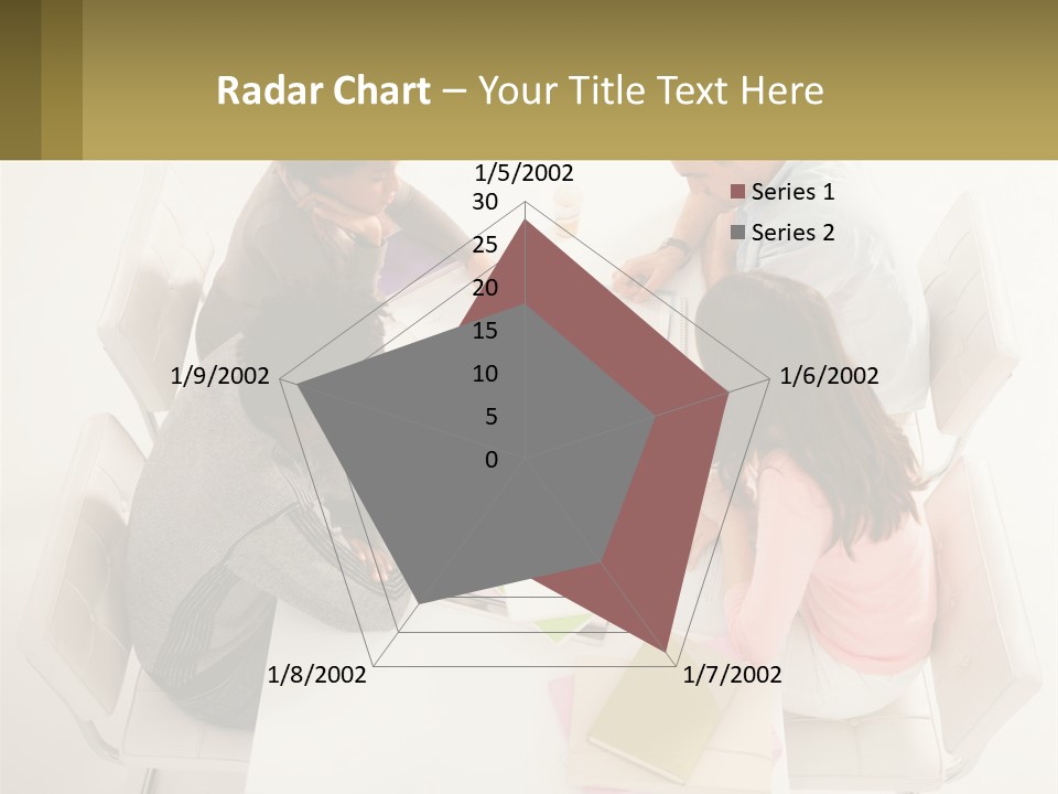 A Group Of People Sitting Around A White Table PowerPoint Template