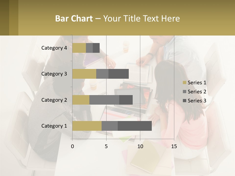 A Group Of People Sitting Around A White Table PowerPoint Template