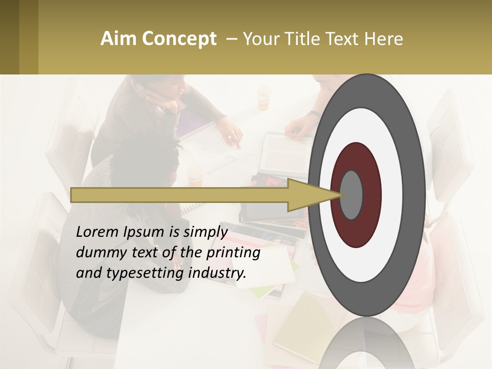 A Group Of People Sitting Around A White Table PowerPoint Template