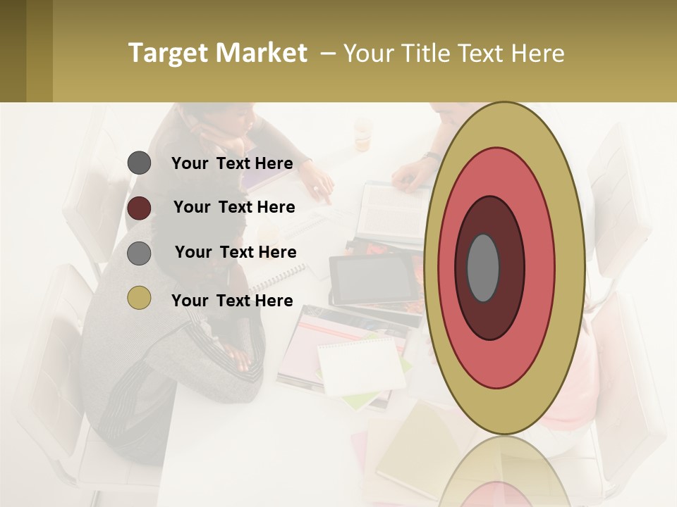 A Group Of People Sitting Around A White Table PowerPoint Template