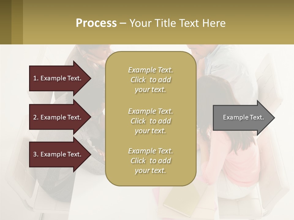 A Group Of People Sitting Around A White Table PowerPoint Template