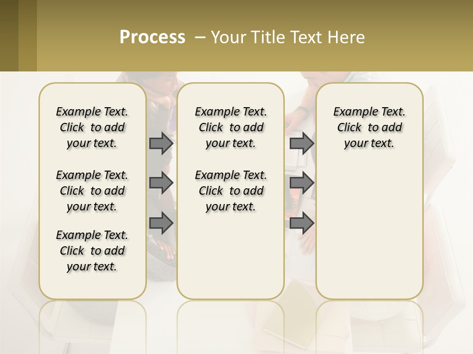 A Group Of People Sitting Around A White Table PowerPoint Template