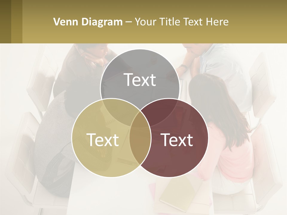 A Group Of People Sitting Around A White Table PowerPoint Template