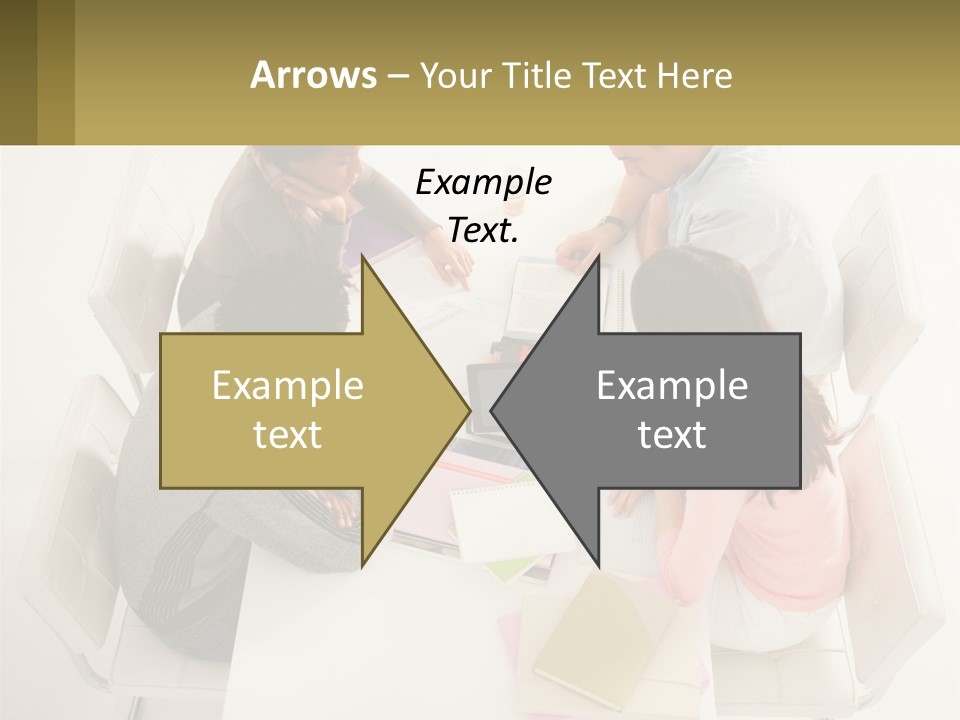 A Group Of People Sitting Around A White Table PowerPoint Template