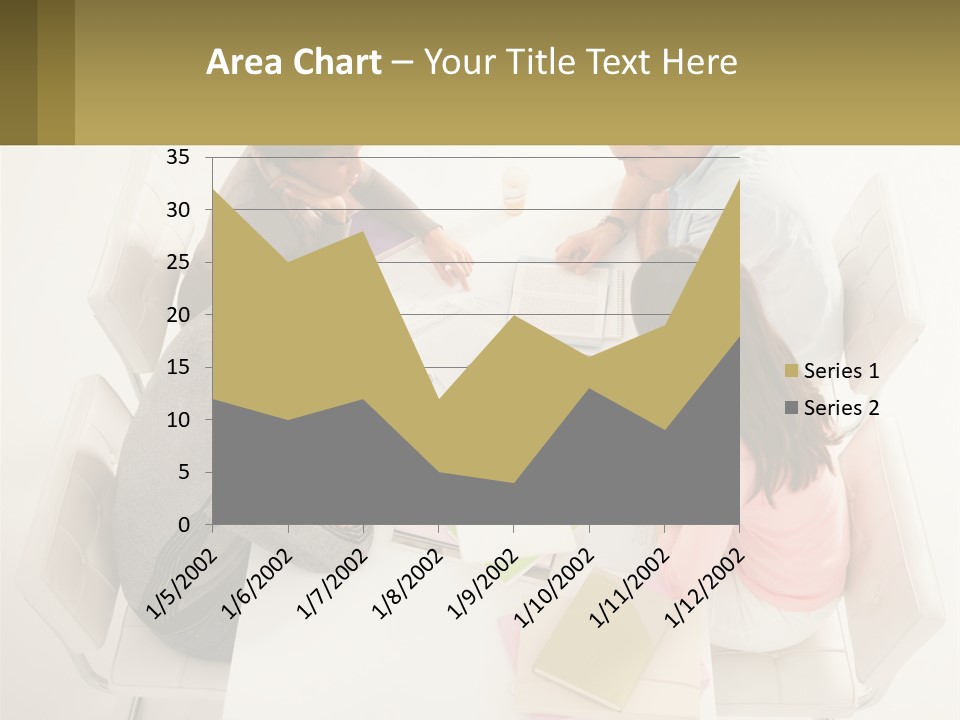 A Group Of People Sitting Around A White Table PowerPoint Template