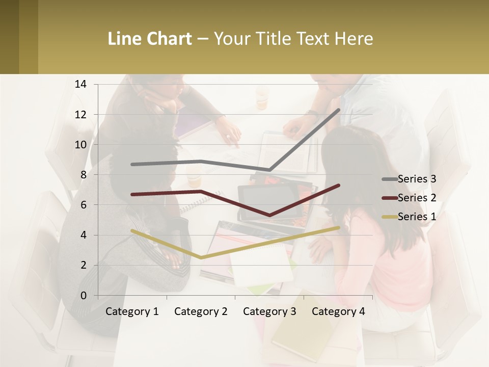 A Group Of People Sitting Around A White Table PowerPoint Template