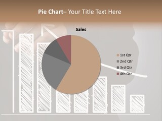 A Man In A Business Suit Drawing A Bar Chart PowerPoint Template