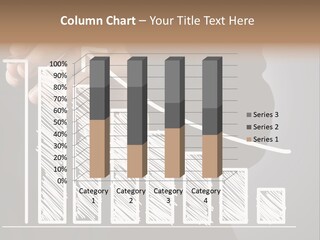 A Man In A Business Suit Drawing A Bar Chart PowerPoint Template