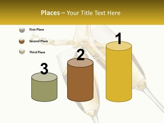 Two Glasses Of Champagne Being Filled With Liquid PowerPoint Template