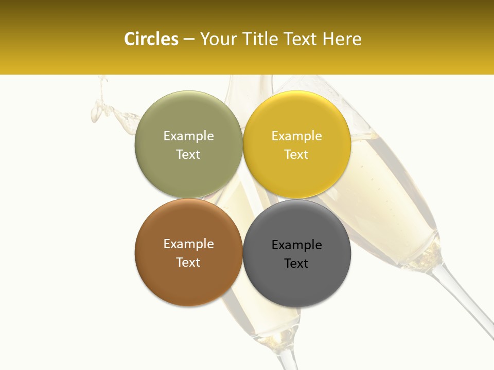 Two Glasses Of Champagne Being Filled With Liquid PowerPoint Template