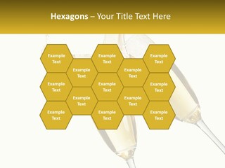 Two Glasses Of Champagne Being Filled With Liquid PowerPoint Template