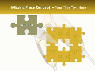 Two Glasses Of Champagne Being Filled With Liquid PowerPoint Template