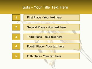 Two Glasses Of Champagne Being Filled With Liquid PowerPoint Template