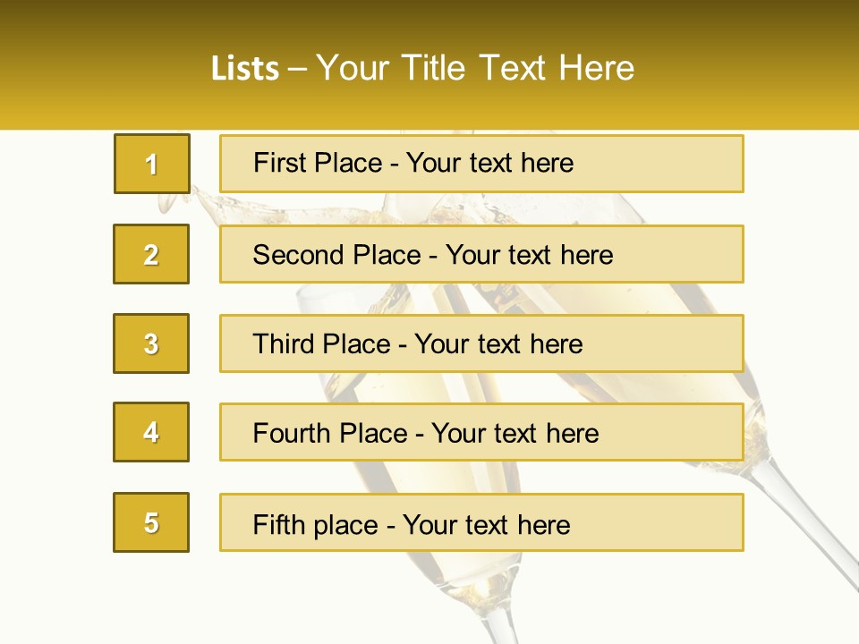 Two Glasses Of Champagne Being Filled With Liquid PowerPoint Template