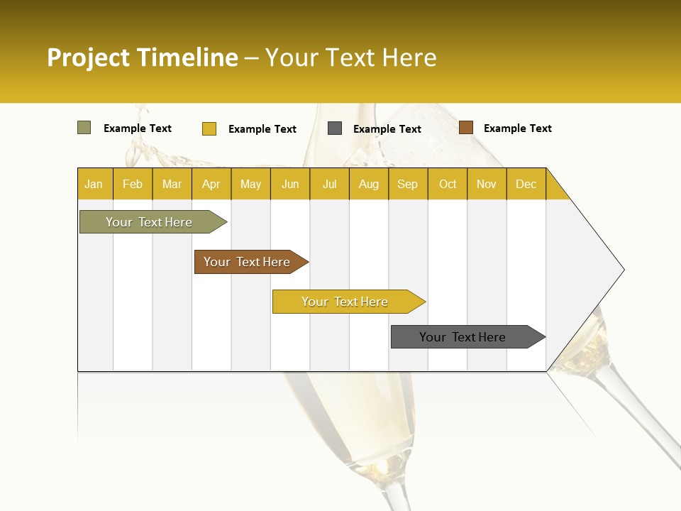 Two Glasses Of Champagne Being Filled With Liquid PowerPoint Template