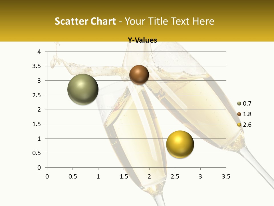 Two Glasses Of Champagne Being Filled With Liquid PowerPoint Template