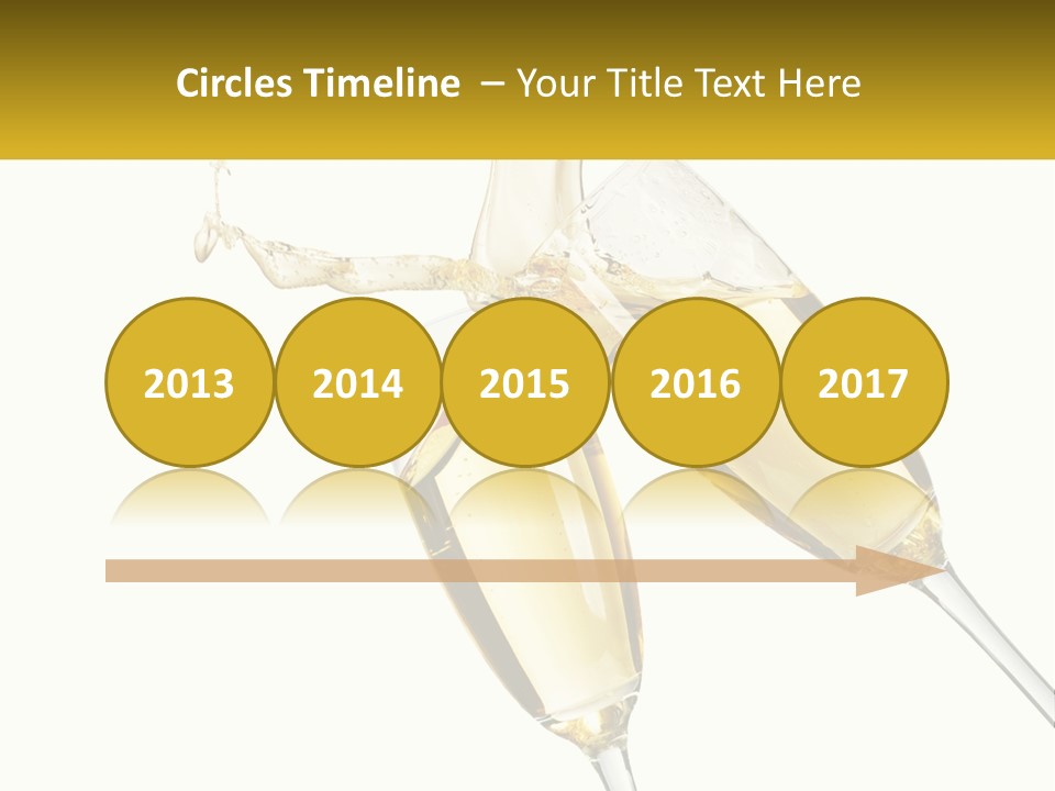 Two Glasses Of Champagne Being Filled With Liquid PowerPoint Template