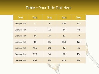 Two Glasses Of Champagne Being Filled With Liquid PowerPoint Template