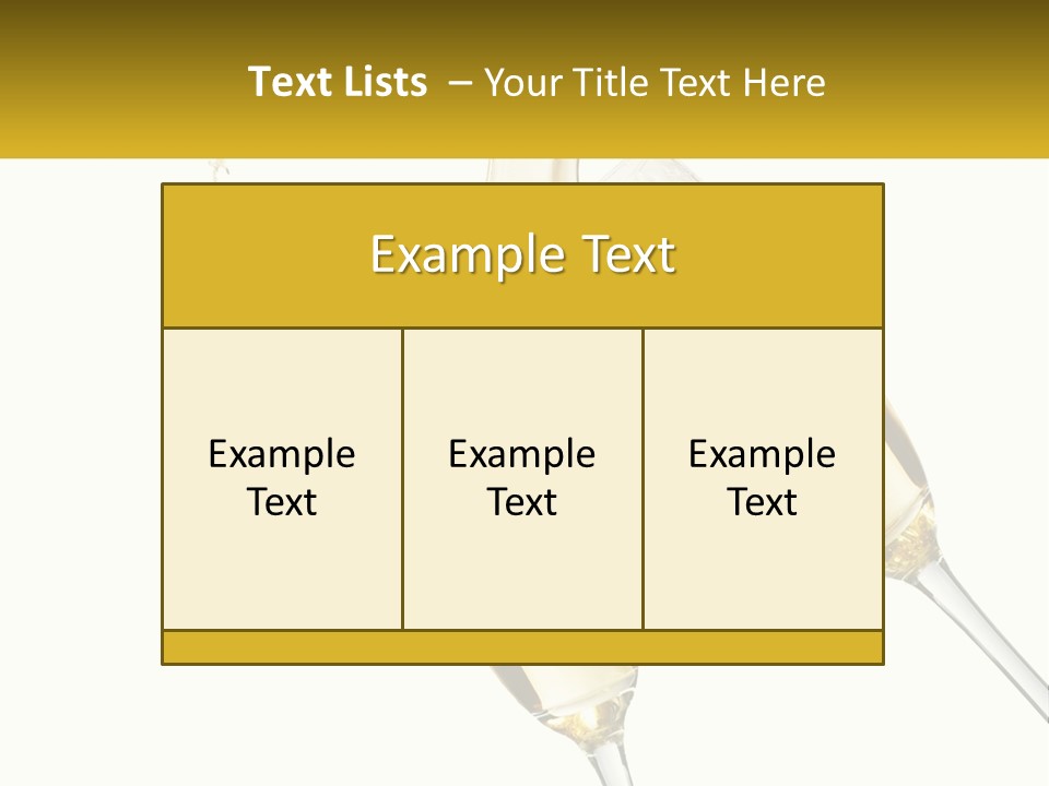 Two Glasses Of Champagne Being Filled With Liquid PowerPoint Template