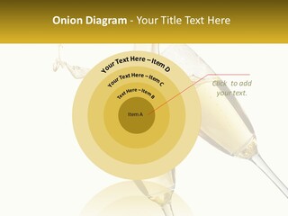 Two Glasses Of Champagne Being Filled With Liquid PowerPoint Template
