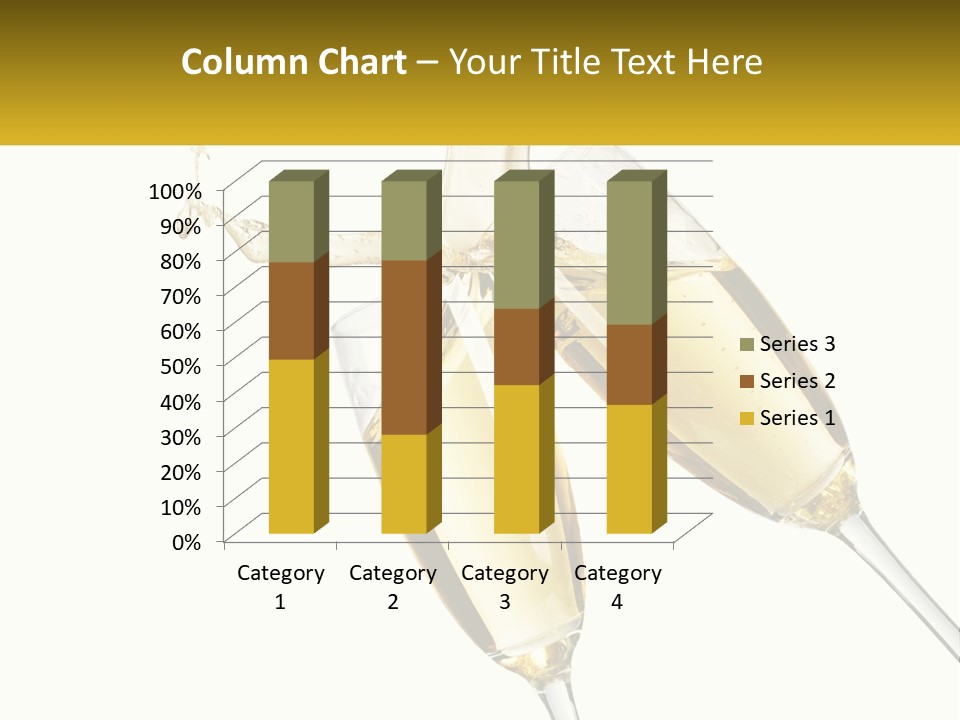 Two Glasses Of Champagne Being Filled With Liquid PowerPoint Template