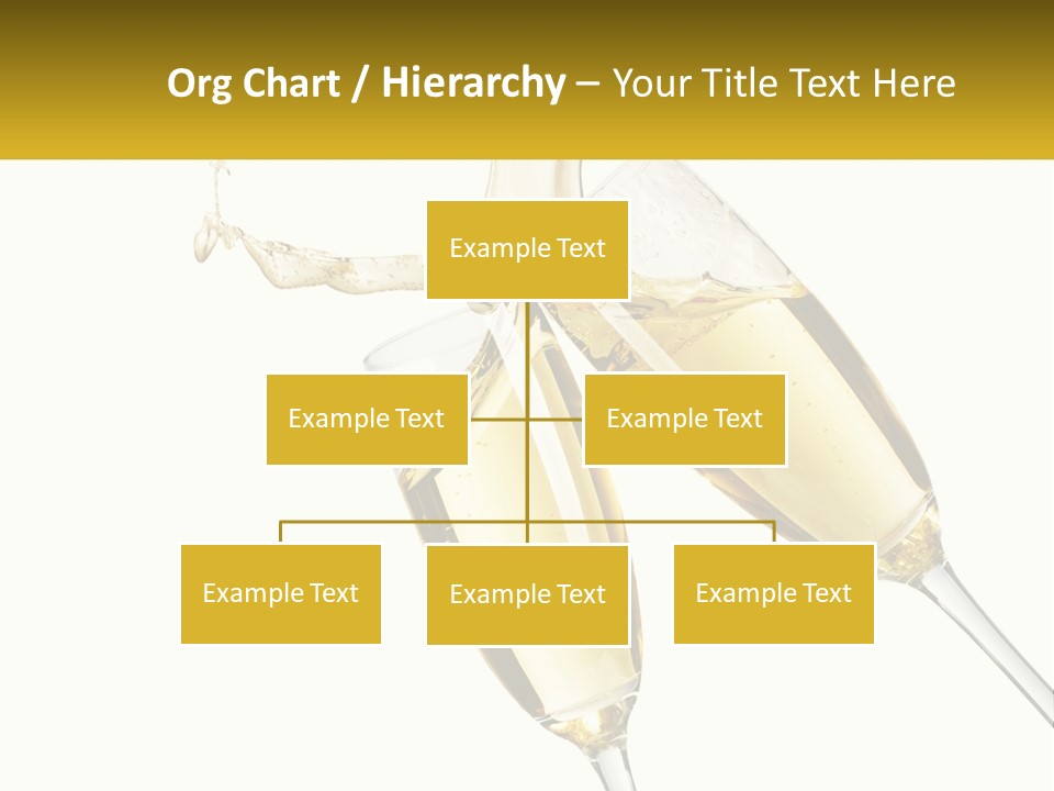 Two Glasses Of Champagne Being Filled With Liquid PowerPoint Template