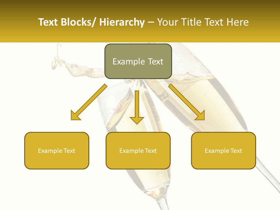 Two Glasses Of Champagne Being Filled With Liquid PowerPoint Template