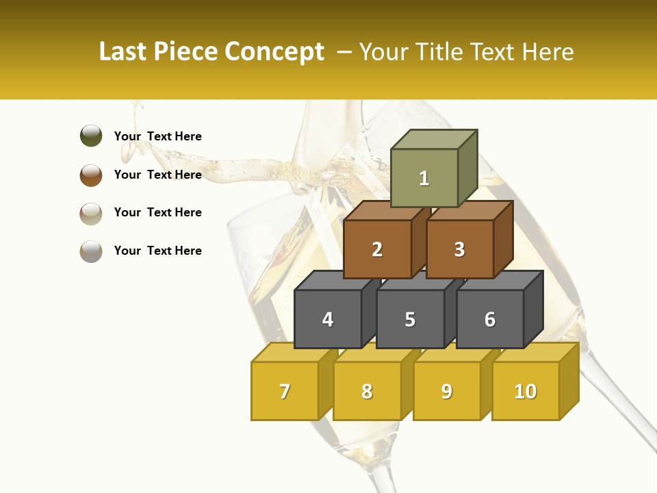 Two Glasses Of Champagne Being Filled With Liquid PowerPoint Template