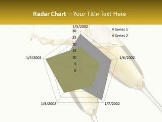 Two Glasses Of Champagne Being Filled With Liquid PowerPoint Template