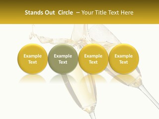 Two Glasses Of Champagne Being Filled With Liquid PowerPoint Template