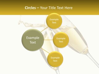 Two Glasses Of Champagne Being Filled With Liquid PowerPoint Template
