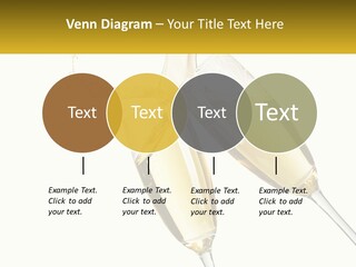 Two Glasses Of Champagne Being Filled With Liquid PowerPoint Template