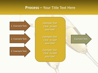 Two Glasses Of Champagne Being Filled With Liquid PowerPoint Template
