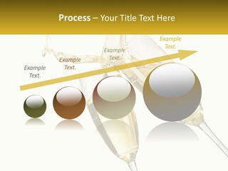 Two Glasses Of Champagne Being Filled With Liquid PowerPoint Template