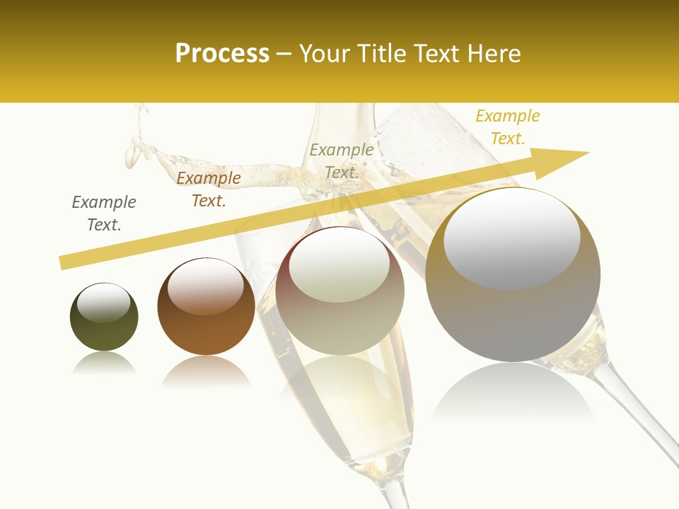 Two Glasses Of Champagne Being Filled With Liquid PowerPoint Template