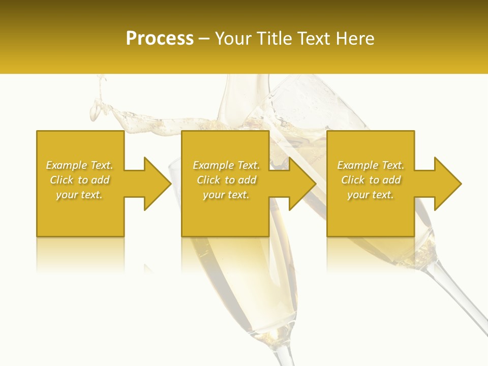 Two Glasses Of Champagne Being Filled With Liquid PowerPoint Template