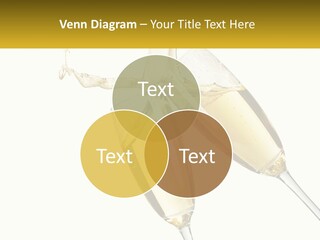 Two Glasses Of Champagne Being Filled With Liquid PowerPoint Template