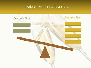Two Glasses Of Champagne Being Filled With Liquid PowerPoint Template