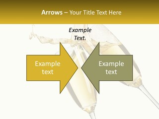 Two Glasses Of Champagne Being Filled With Liquid PowerPoint Template