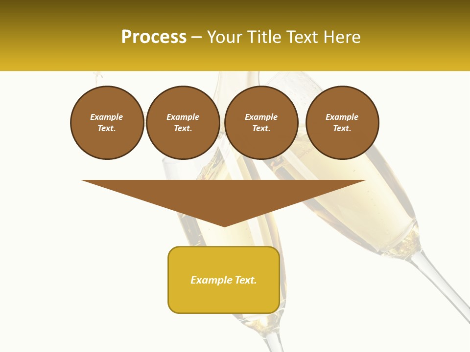 Two Glasses Of Champagne Being Filled With Liquid PowerPoint Template