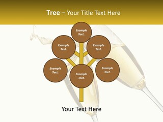 Two Glasses Of Champagne Being Filled With Liquid PowerPoint Template