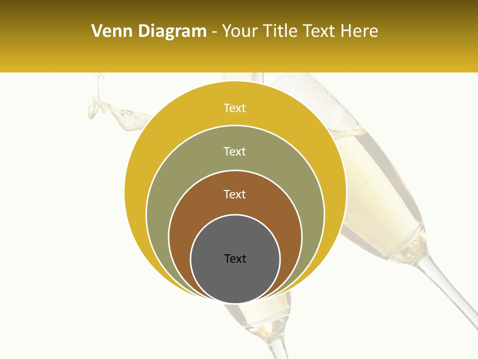 Two Glasses Of Champagne Being Filled With Liquid PowerPoint Template