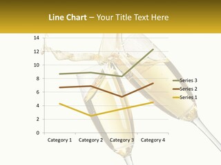 Two Glasses Of Champagne Being Filled With Liquid PowerPoint Template